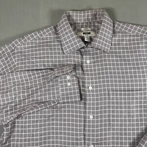 Joseph Abboud Dress Shirt Mens 17- 34/35 Gray  Long Sleeve